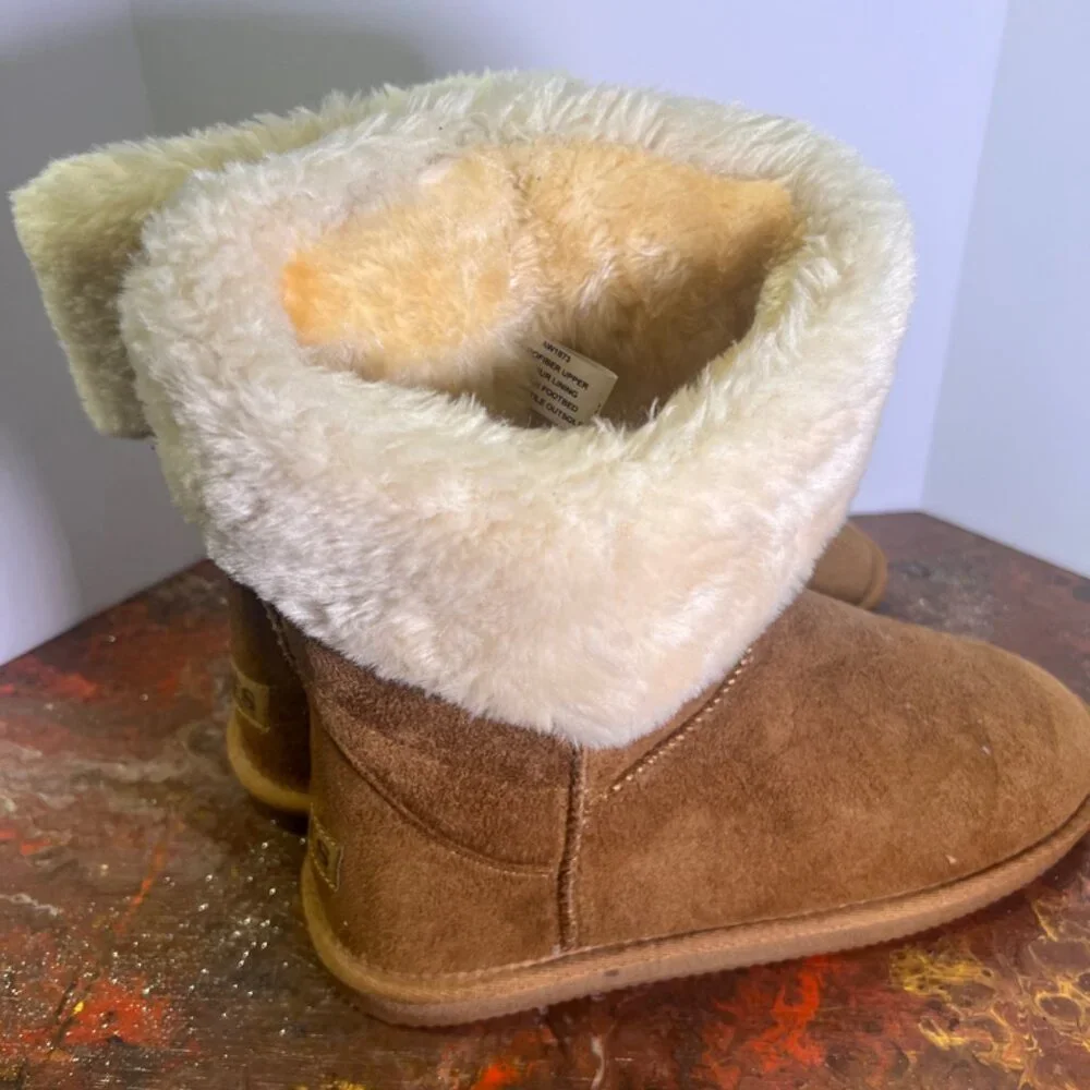 APRES Suede Boots With Fur Lining‎ & Trim Size 11